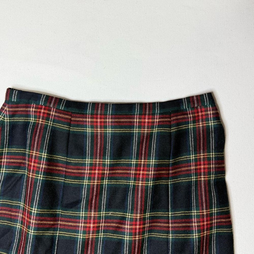 Vintage Jones New York A-Line Tartan Plaid Skirt - Red and Green Size 6 - Picture 5 of 6